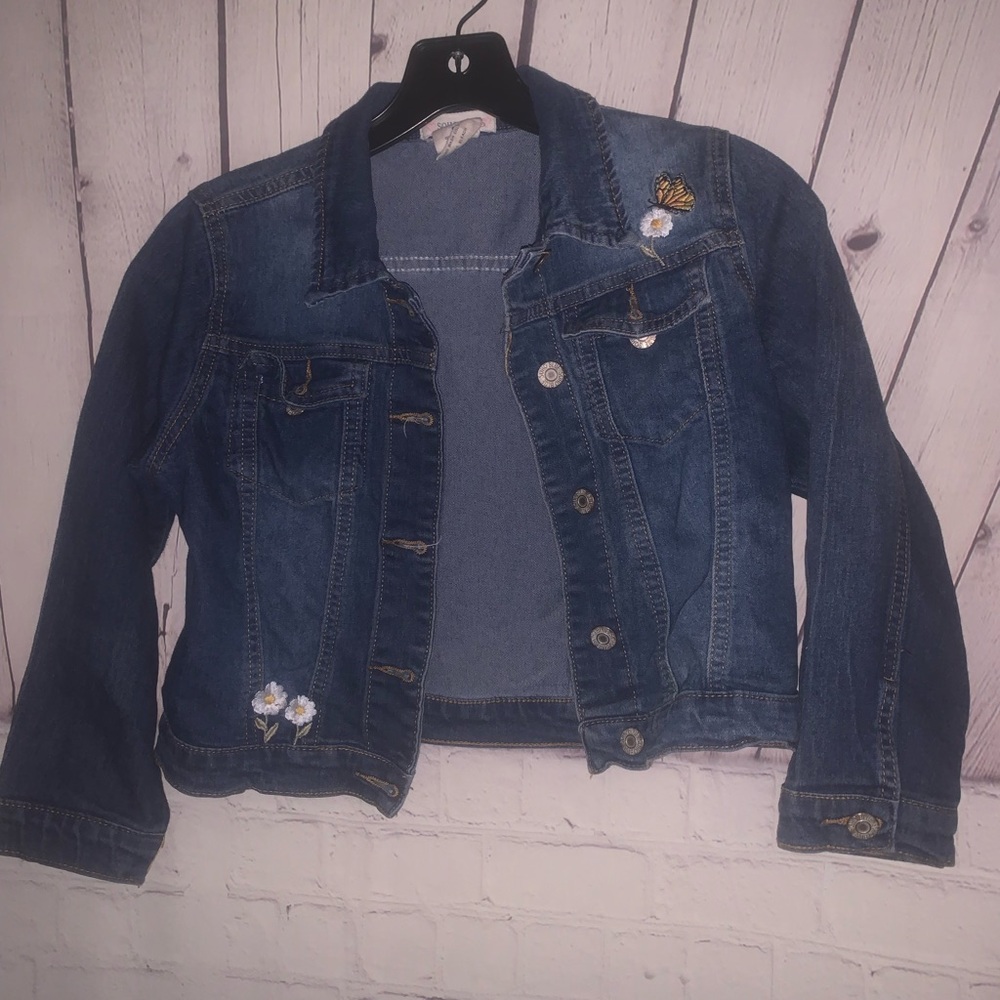 Kids Denim Jacket with Embroidered Details